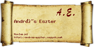 András Eszter névjegykártya
