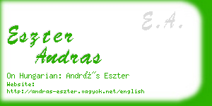 eszter andras business card